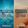 thumbnail image 6 of (2 Pack) No Cell Phone Use In This Classroom OSHA Notice Sign 10 Inch X 7 Inch Plastic Sign, Weather Resistant, UV Protected for Workplace, Business, and Construction Site, Made in the, 6 of 8