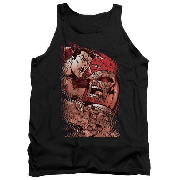 Superman Supes Vs Darkseid Adult Tank Top Black
