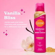 Lume Deodorant Plus Sweat Control Antiperspirant Deodorant Spray, Vanilla Bliss, 4.3 oz