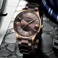 thumbnail image 2 of CURREN TOP Brand Mens Watches Casual Quartz Stainless Steel Wristwatch Simple Fashion Clock Male Brown Watch, 2 of 6