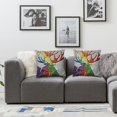 thumbnail image 2 of Antlers Flannel Fleece Pillow Cushion Cover, Deer Head Reindeer Animal Outline Wilderness Inspired Minimalistic Simple Art, Decorative Square Accent Pillow Case, , Multicolor, 2 of 7