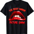 thumbnail image 1 of Rocky Horror Picture Spectacle Lips Toutes Saisons T-Shirt à Col Rond à Manches Courtes Imprimé d'Un Seul Côté, 1 of 5