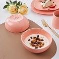 thumbnail image 5 of Stone + Lain Delilah Porcelain Collection Dish Set, 6 Bowls (6-inch) Service for 6, Peach, 5 of 6