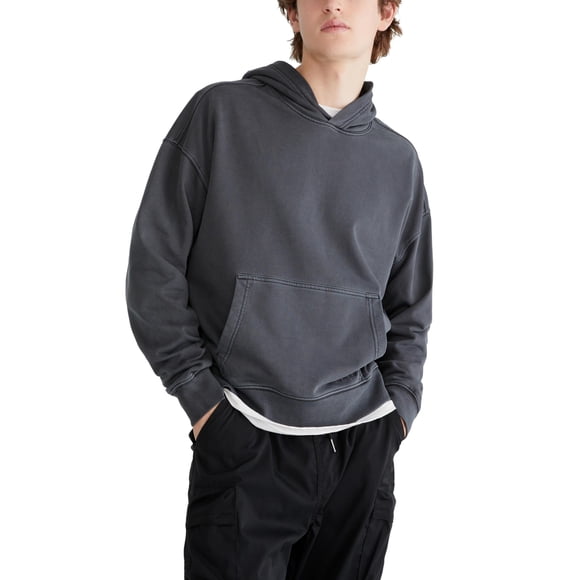 Sudadera con capucha Boxy para hombre AEROPOSTALE en gris, de felpa francesa