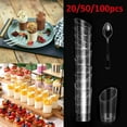thumbnail image 2 of Tasses à Dessert Mini 50ml avec Cuillères en Plastique Transparent - Petit Bol de Service Réutilisable pour Desserts de Fête, 2 of 4