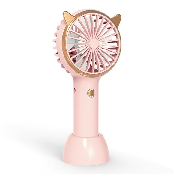 Ventilador de mano portátil, recargable, silencioso, miniventilador de escritorio con Base, luz colorida para actividades de verano en interiores y exteriores YUNYI BRAND Deportes