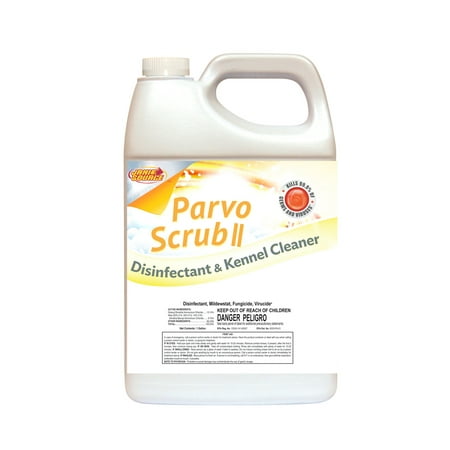 ParvoScrub II 1:256 Super Concentrate Disinfectant, Deodorant & Kennel Cleaner, 1 (Best Disinfectant For Kennel Cough)