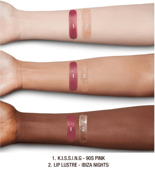 Charlotte Tilbury 90s Pink Rose Gloss and Lipstick Duo - Mini KISSING Lipstick + Full Size Lip Lustre