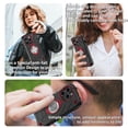 thumbnail image 5 of Rugged Case for iPhone 15 Pro Max Ring Holder Kickstand Cover with Screen Protective Film, Heavy Duty Triple-Layers Military Grade Hybrid Shockproof Drop Resistant Case, Black+Red, 5 of 6