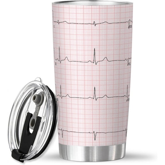 Cardiac 20 Oz Tumbler, Heart Cardiology Cup Mug, Heart Surgeon, Appreciation Gift for Cardiologis Doctor Nurse ECG Technicians EMTs Emergency Physicians Medical Staff Nursing Students