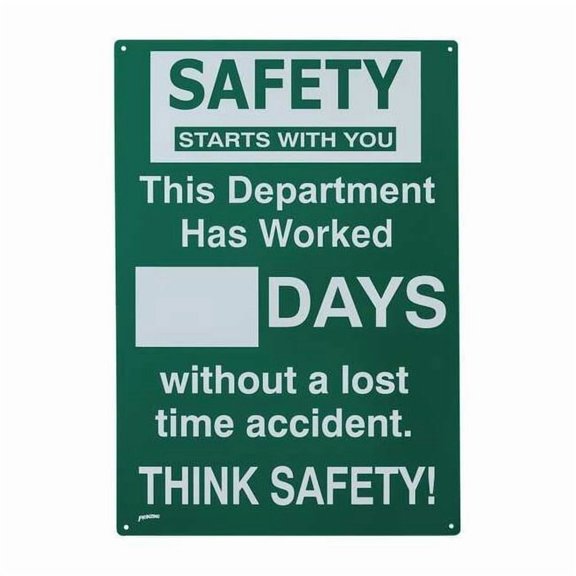 Brady Safety Sign,20 in x 14 in,Green SM793E
