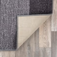 thumbnail image 4 of World Rug Gallery Modern Boxes Design Non-slip (Non-skid) Area Rug - Gray 5'x6'6" Oval, 4 of 8