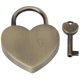 thumbnail image 2 of Mini Candlock En Forma De Corazón, Lock De Corazón De Cuaderno, Suministros De Manualidades Para El Hogar Con Llave, Lock De Amor Pequeño Para El Collar Libro De Diario Box, 2 of 7