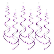 Party Swirl Decorations, Hanging Swirl for Ceiling Decorations, Purple, Pack of 30