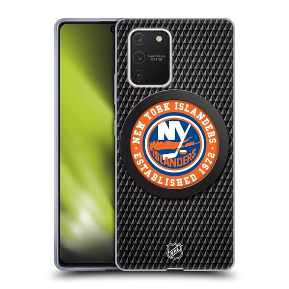 Head Case Designs Officially Licensed NHL New York Islanders Puck Texture Soft Gel Case Compatible with Samsung Galaxy S10 Lite