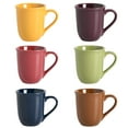 Gibson Home Everyday Contempo Hues Assorted Ceramic 15-Ounce Mug Set with Rack, Set of 6 - image 3 of 13