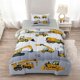thumbnail image 1 of 4-Pcs Construcción Twin Size Boys Bedding Set, Kids Comforter Set for Teens, 1 of 7