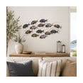 thumbnail image 3 of DecMode Blue Metal Indoor Outdoor Fish Wall Decor with Silver and Bronze Accents, 3 of 14