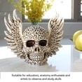 thumbnail image 3 of Decoración De Calavera, Exquisita Estatua De Calavera De Resina De Tamaño Compacto Para Decoración De Escritorio, 3 of 8