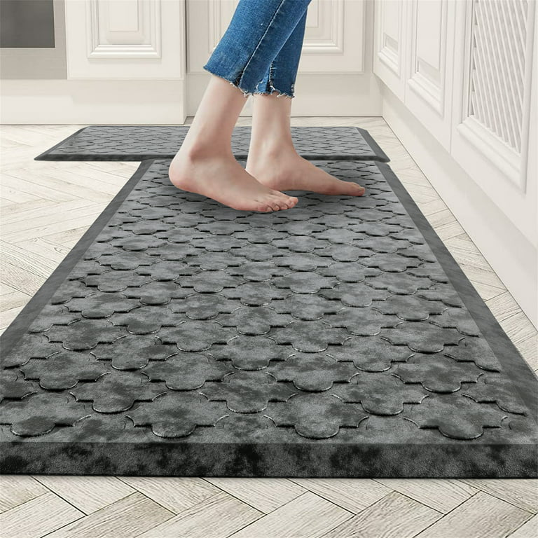 KOKHUB Kitchen Mat,1/2 Inch Thick Cushioned Anti Fatigue Waterproof Kitchen  Rugs,Comfort Standing Desk Mat, Kitchen Floor Mat Non-Skid & Washable for