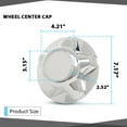 thumbnail image 3 of CROSSDESIGN Silver Hub Cover Wheel Center Cover Hub Cap Fit for 1997-2003 Ford F150 Expedition, 3 of 10