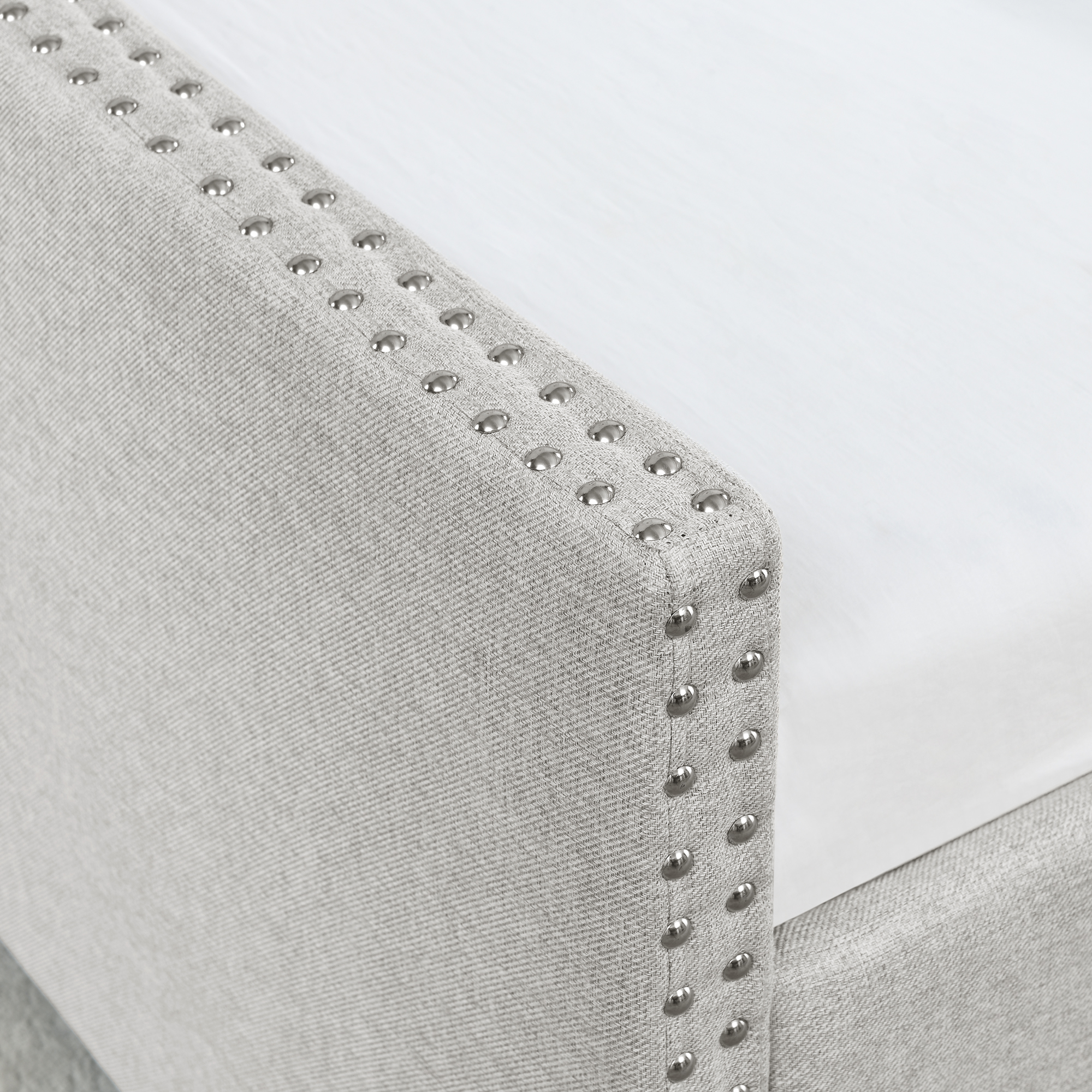 Momspeace Upholstered Daybed with Drawers, Modern Fabric Queen Size Daybed Frame Sofa Bed, No Box Spring Needed, Space Saving - Beige