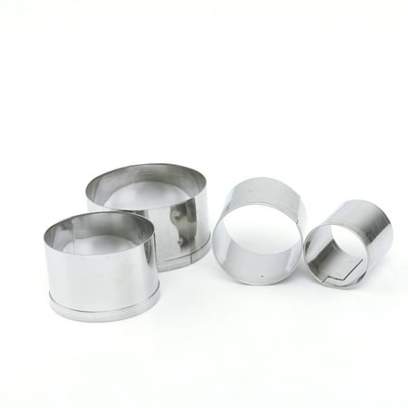 Stainless Steel Semi Circle - 4pcs Stainless Steel Round Circle Cookie Fondant Cake Mould Cutter