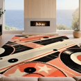 thumbnail image 2 of Design&I 6'x9' Ultra Soft Area Rug, Record Vintage Music Disc Guitar Striped Musical Instrument Cd None Fluffy Washable Non Shedding for Guest Room Bedroom Living Room, 2 of 7