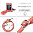 thumbnail image 4 of Crossbody Phone Case for Samsung Galaxy Z Flip 5 5G,Samsung Z Flip 5 Leather Case with Lanyard Strap for Women Girls,Samsung Z Flip 5 Wallet Case with Credit Card Slots Holder,Red, 4 of 16