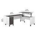 thumbnail image 6 of Trent Home Transitional 3 Position Sit to Stand L Shaped Desk in White and Gray, 6 of 7