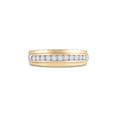 thumbnail image 2 of 14kt Yellow Gold Mens Round Diamond Wedding Band Ring 1/2 Cttw, 2 of 4