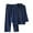 Navy, variant on ShomPort Men's Casual Nightwear Set Long Sleeve V-Neck Lapel Button Cotton Breathable Sleepwear Soft Comfort Everyday Loungewear