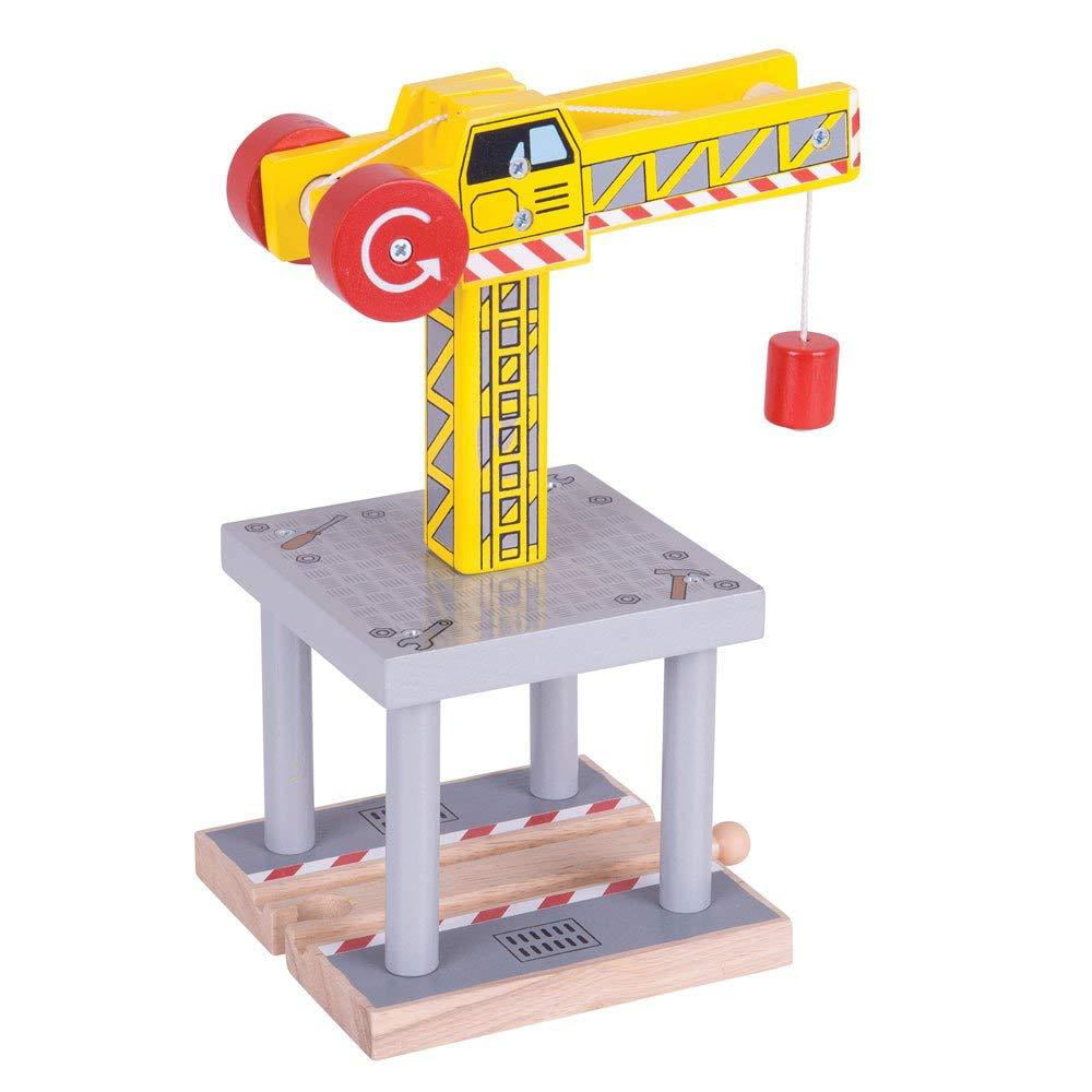 Bigjigs Rail Big Yellow Crane Other Major Wooden Rail Brands are Compatible 