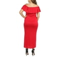thumbnail image 3 of Long Cool Woman Off the Shoulder Plus Size Dress, 3 of 4