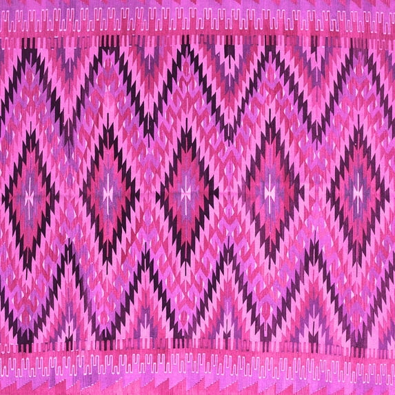 Ahgly Company Indoor Square Southwestern Pink Country Area Rugs, 5' Square