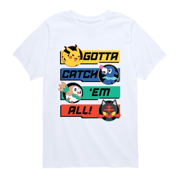 Pokémon - Gotta Catch Em All - Youth Boys Short Sleeve Graphic T-Shirt