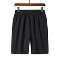 thumbnail image 4 of Ecqkame Mens Swimwear Sports Shorts Swim Trunks Clearance Men's Loose Straight Beach Medium Comfortable Pants Casual Sports Five Point Pants Black L, 4 of 6
