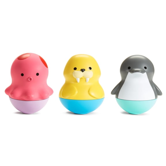 Munchkin Bath Bobbers Mold Free Baby and Toddler Bath Toy, 6 Months, Dolphin/Walrus/Octopus