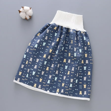 

AURIGATE Tutu Skirt for Newborn Natural Washable Baby Diaper 3 Layers-Infant Cotton Diaper Cloth Skirt