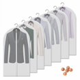 thumbnail image 1 of VOSIGREEN Dust Proof Clear Garment Bags 7 Piece Set - 40 Inch Translucent Suit Bags with Full-Length Zipper for Closet Clothes Storage and Travel. Bonus: 5 Natural Cedar Ball., 1 of 1