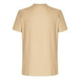 thumbnail image 5 of Zylanna Men's T-Shirts Tee, Crew Neck Letter Print Short Sleeve Summer Fashion Tops for Mens Khaki, 5 of 5