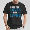 thumbnail image 2 of This Girl Loves Her Lions T-Shirt – Football Fan Shirt for Women and Girls, Team Spirit Graphic Tee, Game Day Sports Supporter Top, 2 of 3