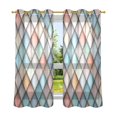 thumbnail image 6 of Yayeee Window Curtains Set of 2 for Living Room Light Filtering 63"x42", Colorful Art Pattern, 6 of 7