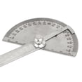 thumbnail image 3 of Metal Round Head 180 Degree Rotary Protractor Angle Ruler 195mm Long Silver Tone, 3 of 4