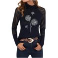 thumbnail image 1 of Blusa de manga larga con cuello alto y estampado de moda informal para mujer Fridja  FKASFK4667, 1 of 7