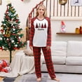 thumbnail image 6 of Odeerbi Christmas Pajamas for Family Plaid Holiday Long Sleeve Family Christmas Pajamas Matching Sets Mom Fashion Plaid Print Blouse Tops Pants Sleepwear Xmas Family Matching PJs Set Red, 6 of 6