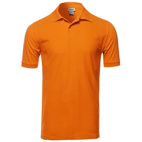 FashionOutfit Men's Solid Short Sleeves Two Button Placket Long Line Polo Shirt