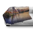 thumbnail image 3 of United States Soft Flannel Fleece Blanket, Cumberland River Nashville Tennessee Evening Architecture Travel Destination, Cozy Plush for Indoor and Outdoor Use, 60" x 80", Multicolor, by Ambesonne, 3 of 6