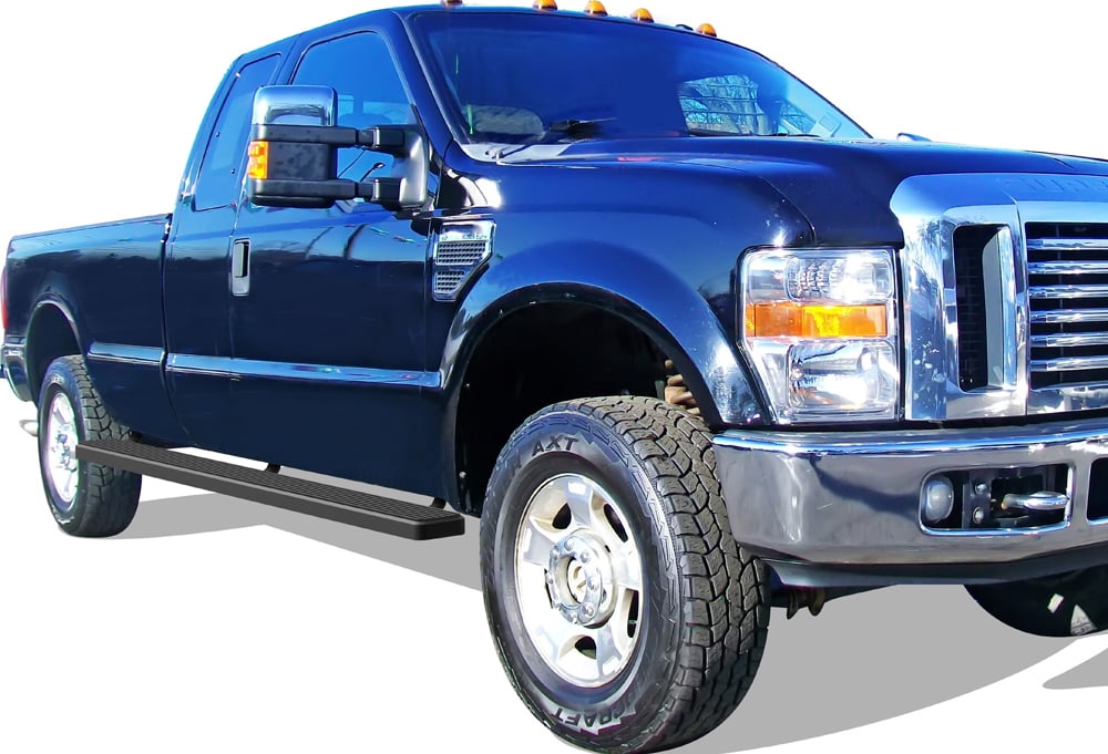 APS Wheel to Wheel Running Boards 5in Compatible with Ford F250 F350 Super Duty 1999-2016 Super Cab Pickup 5.5ft Bed (Nerf Bars Side Steps Side Bars)