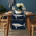 thumbnail image 3 of Animal Motif Table Runner 13 x 48 Inch, Vintage Theme Whale Watercolor Washable Cotton Linen Dining Table Runner Tabletop Decorations for Restaurant Home Kitchen Party, 3 of 9